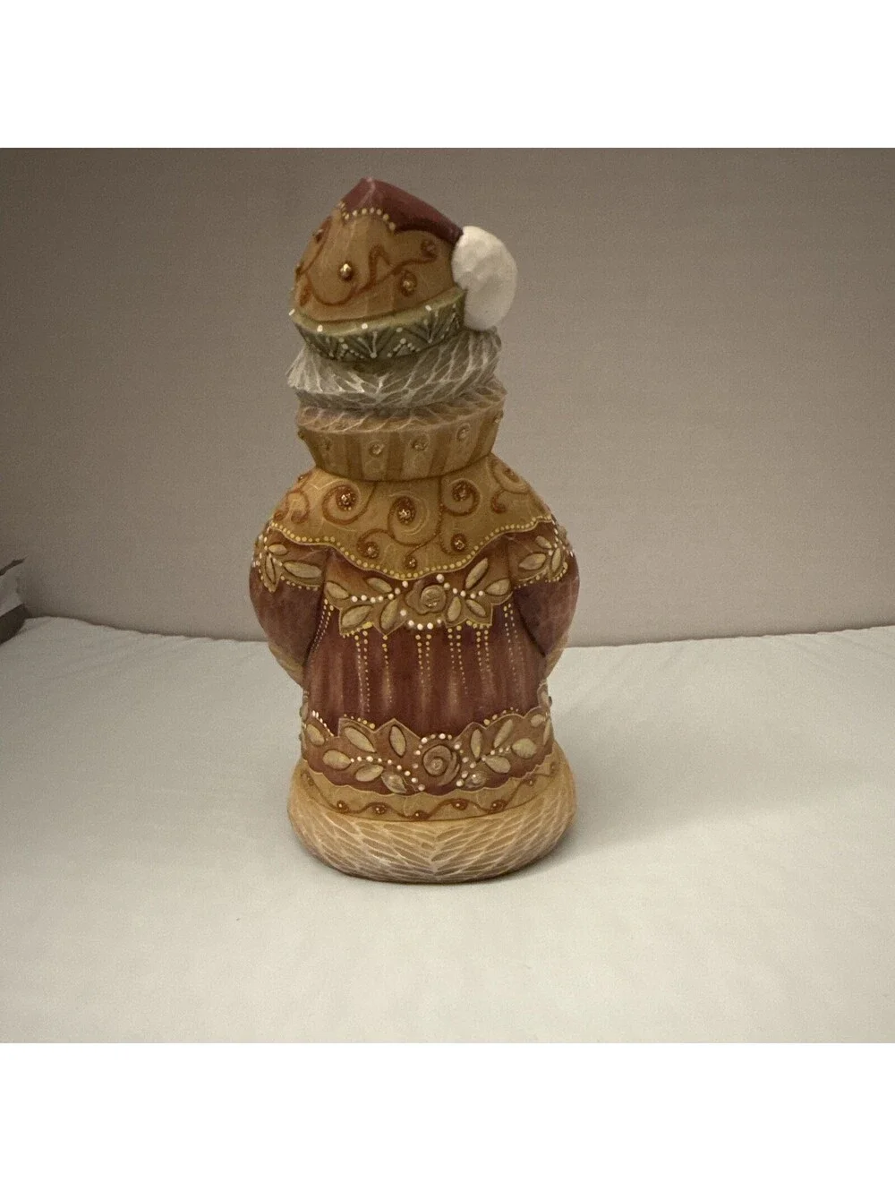 G. DeBrekht Bird Keeper Santa Figurine, Gift Giver Series, Ltd Ed 2003 Wood